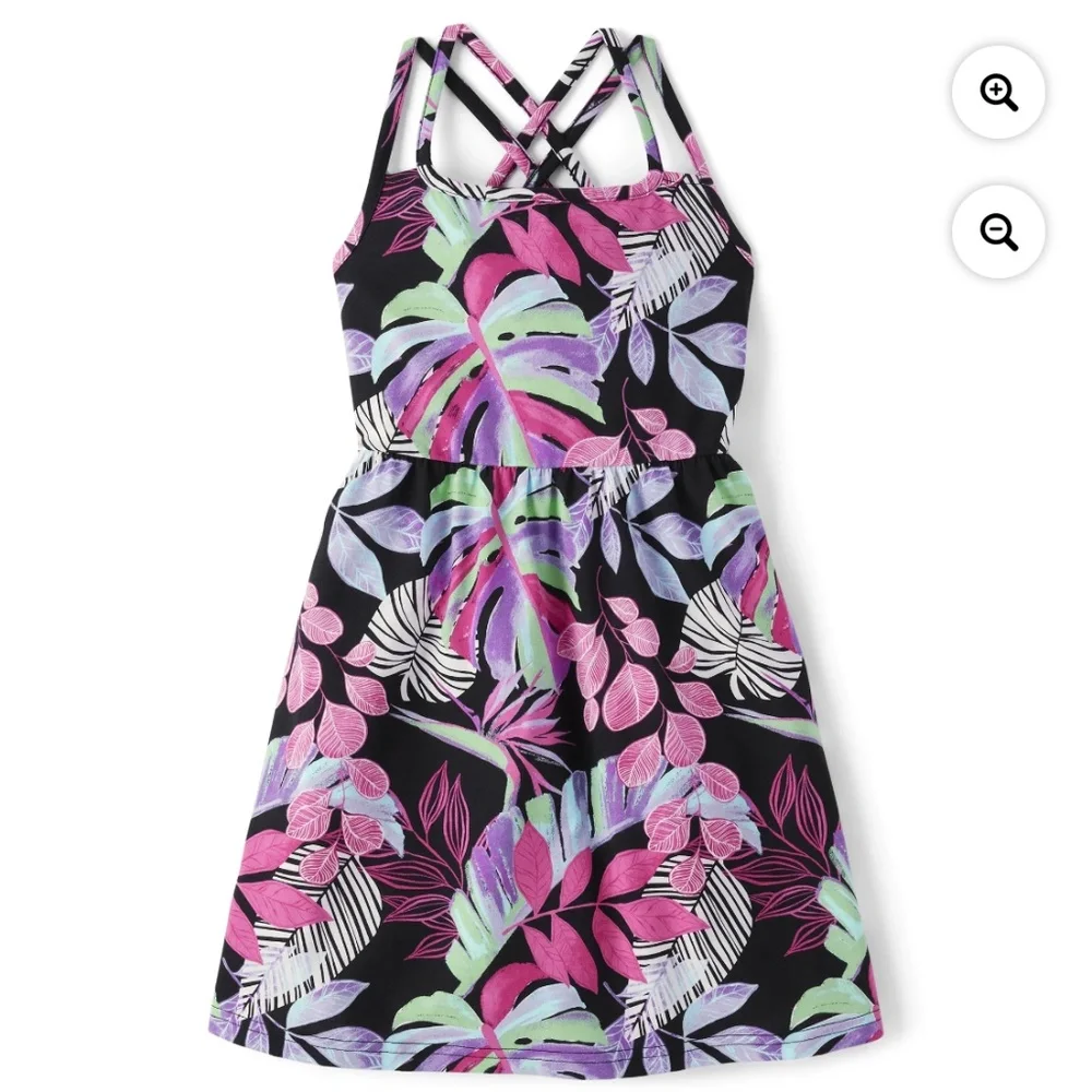 The Children’s Place Girls SL Tropical Leaf Print Size 14 NWT